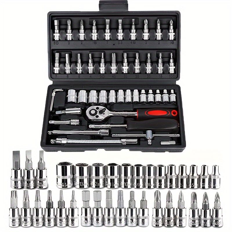 Ultimate Auto Mechanic Tool Kit - Premium Ratchet Torque Wrench & Diverse Screwdriver Set - Ultra-Portable, All-In-One Solution for Car, Bike, & Motorcycle Maintenance