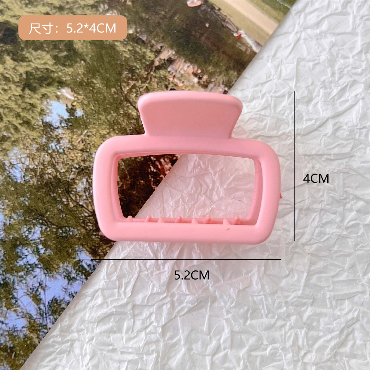 FJ1068 Women's Simple Square Small Grab Hair Clip Headpiece on the Back of the Head