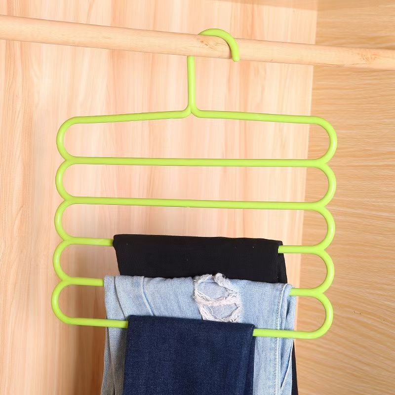 AUNONT Multifunctional magic S-shaped multi-layer pants rack, pants hanger, wardrobe storage rack, pants hanger, pants clip