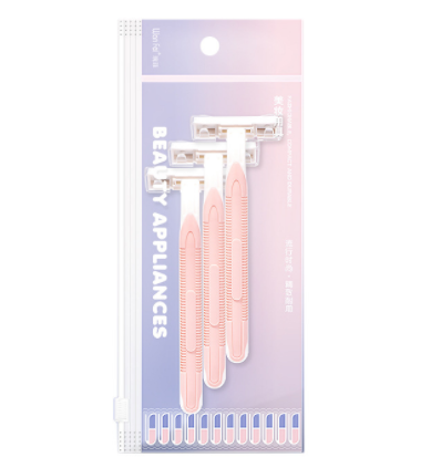 3 pcs Safety Razor 2-Blades Female Shaving Razor  manual women's razor private parts underarm armpit hair plastic razor