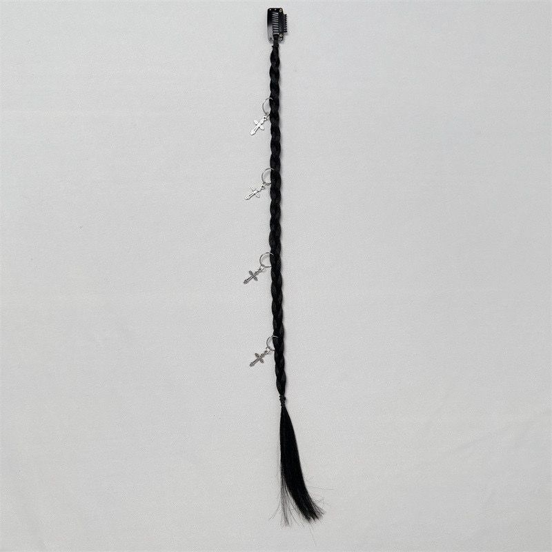 Wigs for women simulation braided ring buckle boxing braid European and American fashion fishbone dirty braid hair extensions