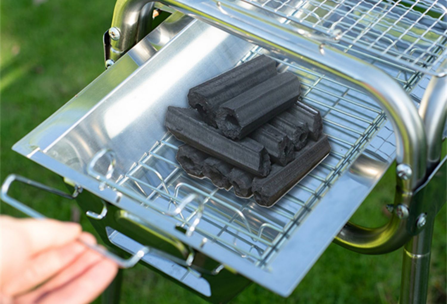 kz003 Portable Foldable BBQ Grills Patio Barbecue Charcoal Grill Stove Stainless Steel Outdoor Camping Picnic