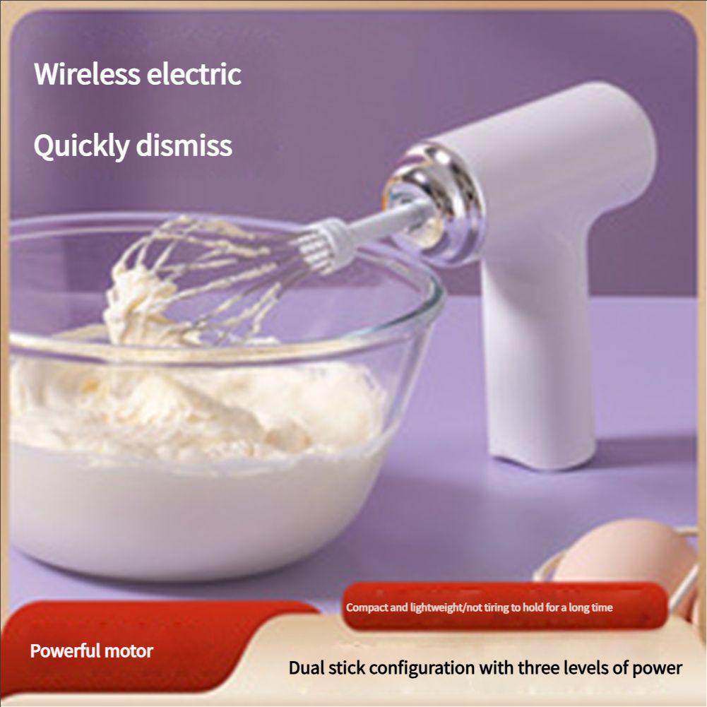 Baking Electric Egg Beater Blender Food Processor Handheld Wireless Charging