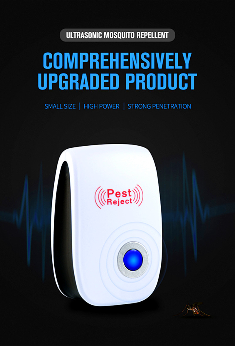 1Pcs Pest Reject Ultrasound Mouse Cockroach Repeller Device Insect Rats Spiders Mosquito Killer Pest Control Household Pest