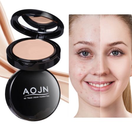 Waterproof Full Coverage Foundation Cream, Long-Lasting Oil Control Concealer for Spots, Acne Marks & Dark Circles, Smudge-Proof Flawless Matte Cushion Foundation for All Skin Types