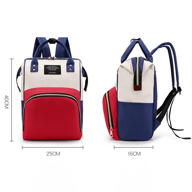 New Fashion Oxford Multi Functional Wear Resistant Insulation Large Capacity Zipper Mommy Bag Outdoor Travel Backpack