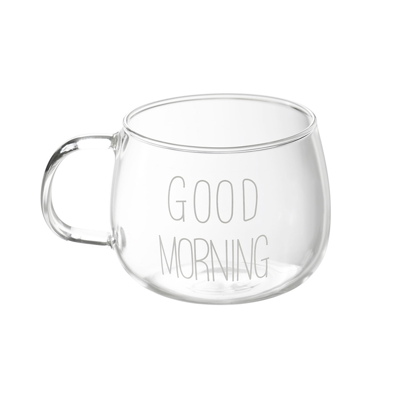 BL0005 380ml Creative Coffee Mugs With the Handle Mugs Glass Tea Cup Drinkware Milk
