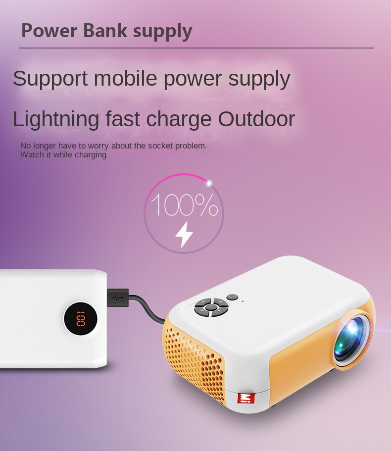 Mini projector Household LED screen portable outdoor small projector HD 1080 A10