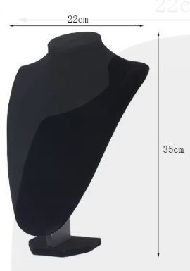 V-shaped suede black flannelette necklace jewelry bust display for pendant necklace jewelry display props