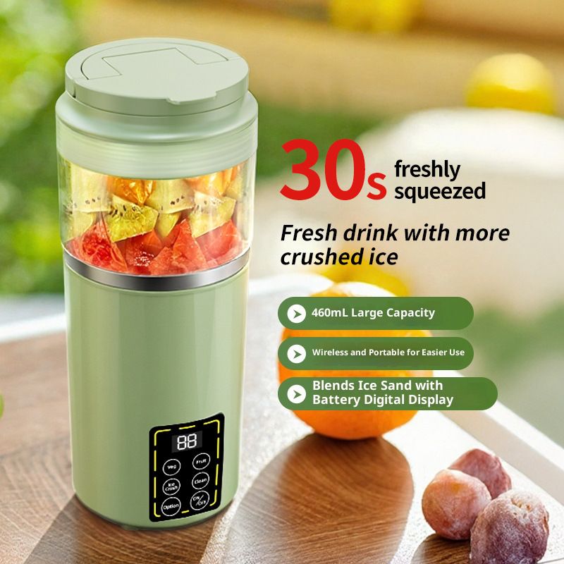 Multi‑Function Portable Rechargeable Juicer Cup, Large‑Capacity Personal Fruit Blender, Direct‑Drink Mini Mixer for Household Use, Outdoor Travel, Camping and Daily Fruit Juice Making
