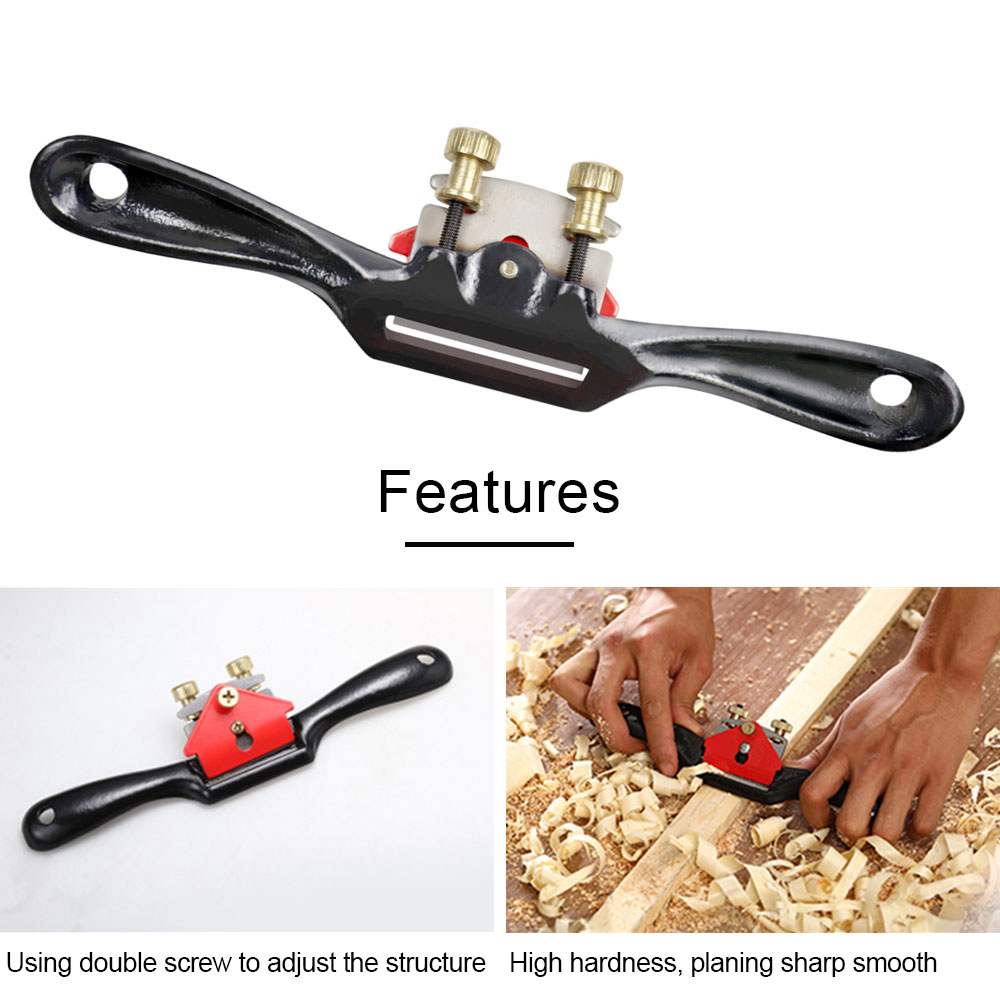 WELLHOME Woodworking Planer Adjustable Spokeshave Woodworking Plane Trimming Tools Hand Cutting Edge Chisel Carpenter Manual Accessories DIY