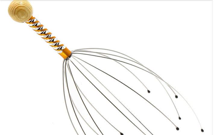 C178 1PC Octopus Head Scalp Relaxation Massage Pain Relief Body Massager Stress Release Relaxing Claw Metal Massager Device Unisex