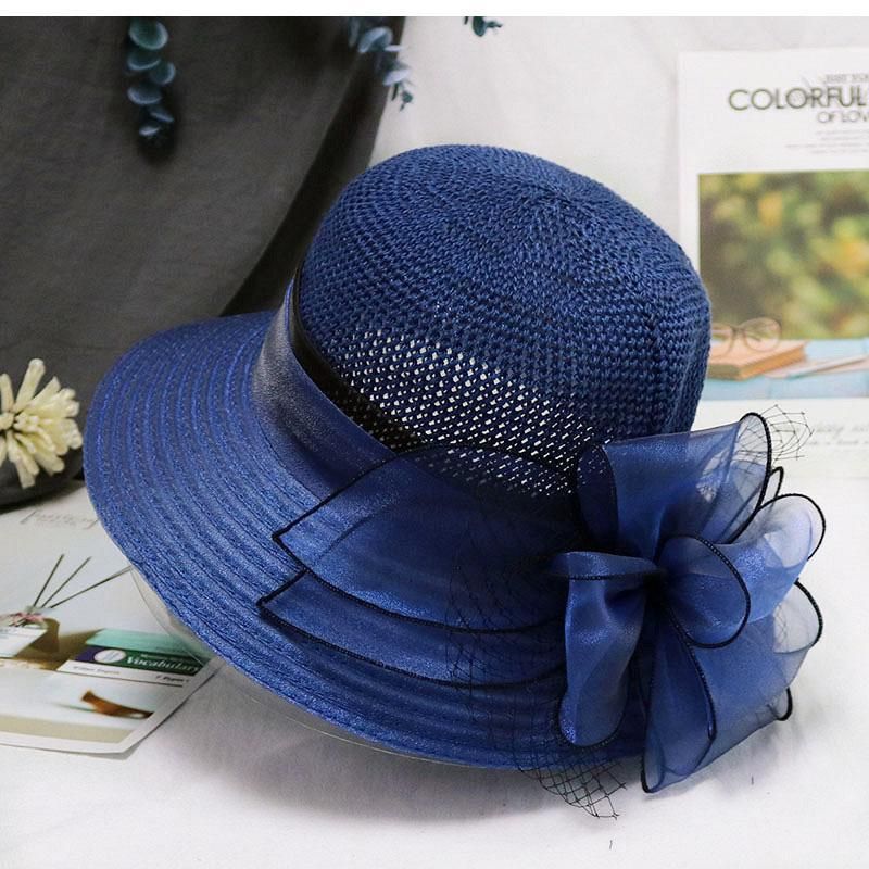 Women Summer New Style Foldable Straw Bucket Hat, Fashion Versatile Breathable Sun Shade Straw Hat, Lightweight Beach Vacation Sun Hat for Outdoor Travel Daily Wear