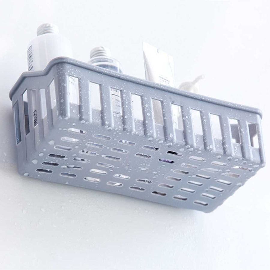 Hangable Storage Basket Bathroom Hanging Baskets Household Plastic Kitchen Bathroom Shower Storage Wall Hanging Basket