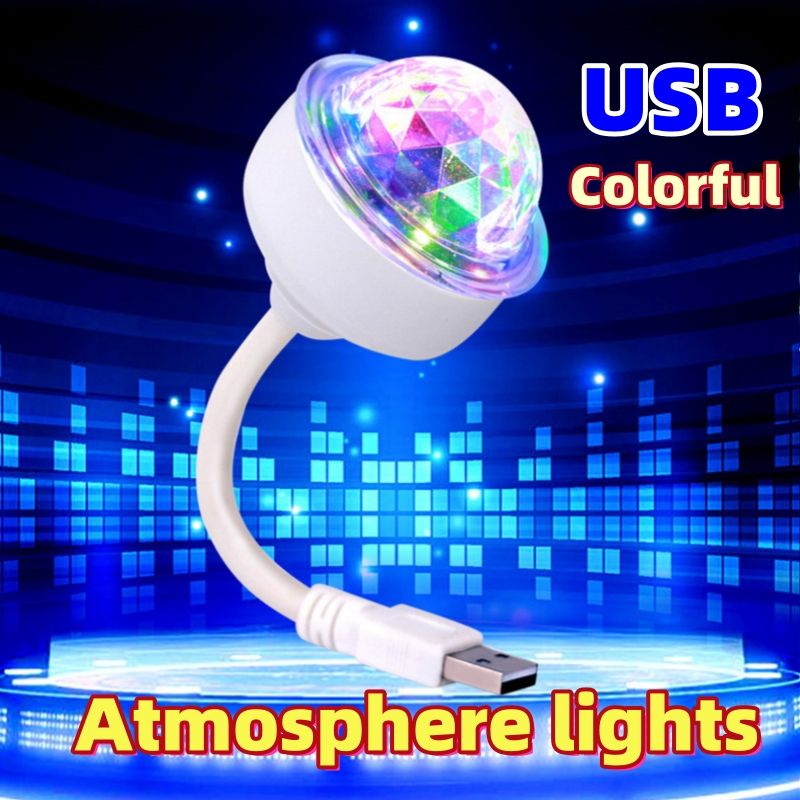 New Car Magic Ball USB Voice DJ Stage Light CRRSHOP Romantic atmosphere lamp free shipping