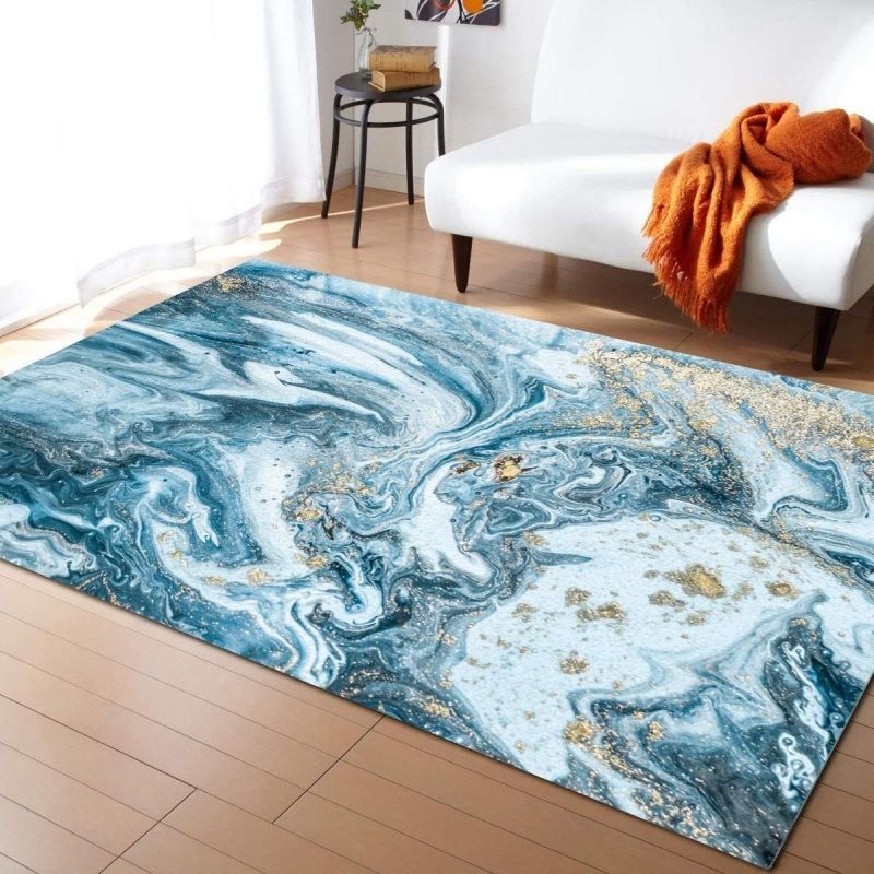 Marble printed carpet, home decoration, living room, anti slip and easy to maintain, sofa blanket ， Crystal velvet carpet floor matCrystal velvet 04#