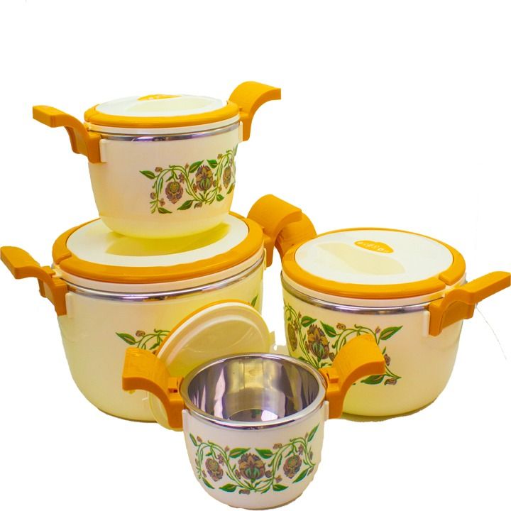 4pcs Set Insulated Stainless Steel Food Warmer Dish Bowl - Food Container To Keep Food Hot And Fresh For 4-6 Hours