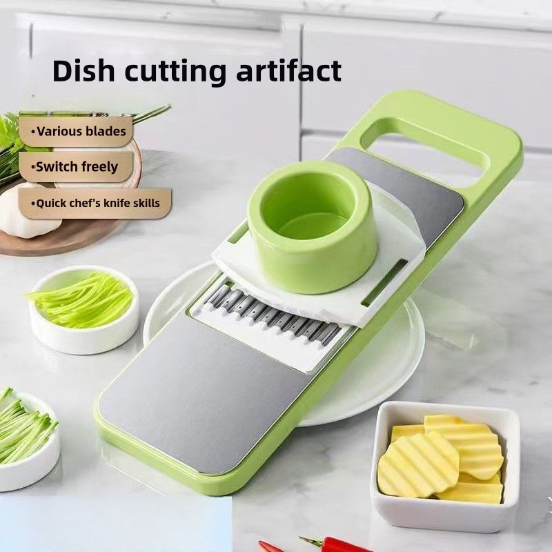 Multifunctional Vegetable Slicer knife, Chopper with 5 Interchangeable Blades,Vegetable cutter chopper