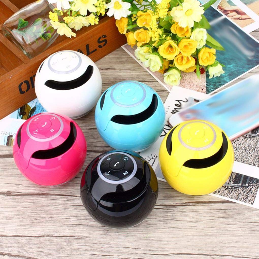 Wireless Bluetooth Speaker Ball Post TF FM Radio MP3 - Black