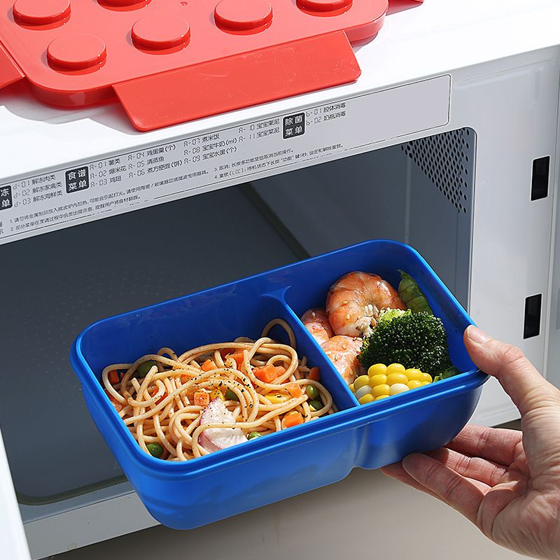 Building Block Lunch Box Picnic Box Children's Salad Box Lunch Box Fruit Box Microwave Heating Kitchen Dining Storage Travel To-Go Food Containers