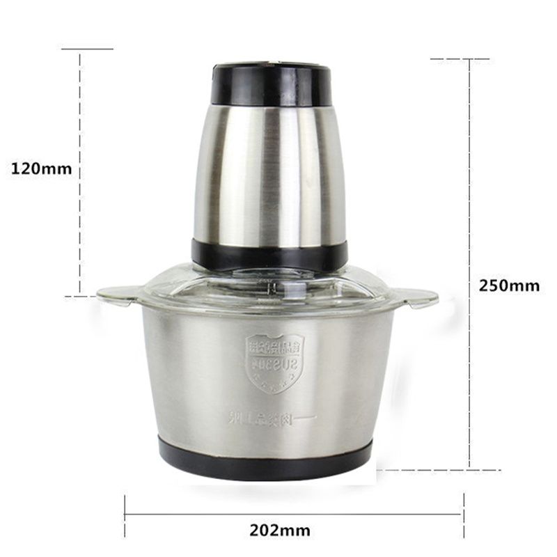 2L Meat Grinder Eco-friendly Large Capacity Stainless Steel Electric Meat Chopper for Home