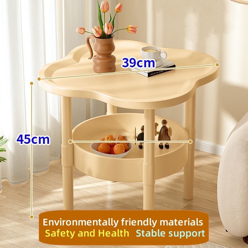 Bedside cabinet, bedroom bedside cabinet, small storage rack, sofa mini cabinet Double layer storage Corner Cabinet 02#