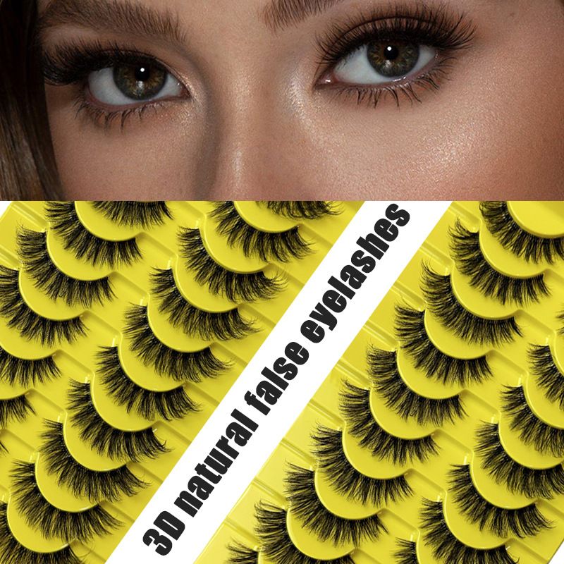 Women's new transparent stem imitation mink eyelashes European and American natural slender whole false eyelashes LZ-201