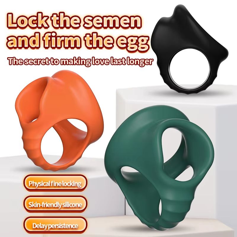 Reusable Penis Ring Silicone Semen Lock Ring Delay Ejaculation Time Lasting Cock Ring Sex Toys For Men Couples Adult Products