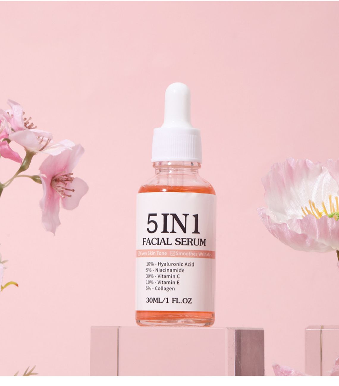 5 in 1 essence moisturizing, hydrating, moisturizing, anti-wrinkle and brightening skin tone