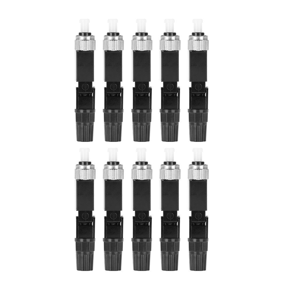 10Pcs FTTH FC Covered Wire Optic Fiber Connector