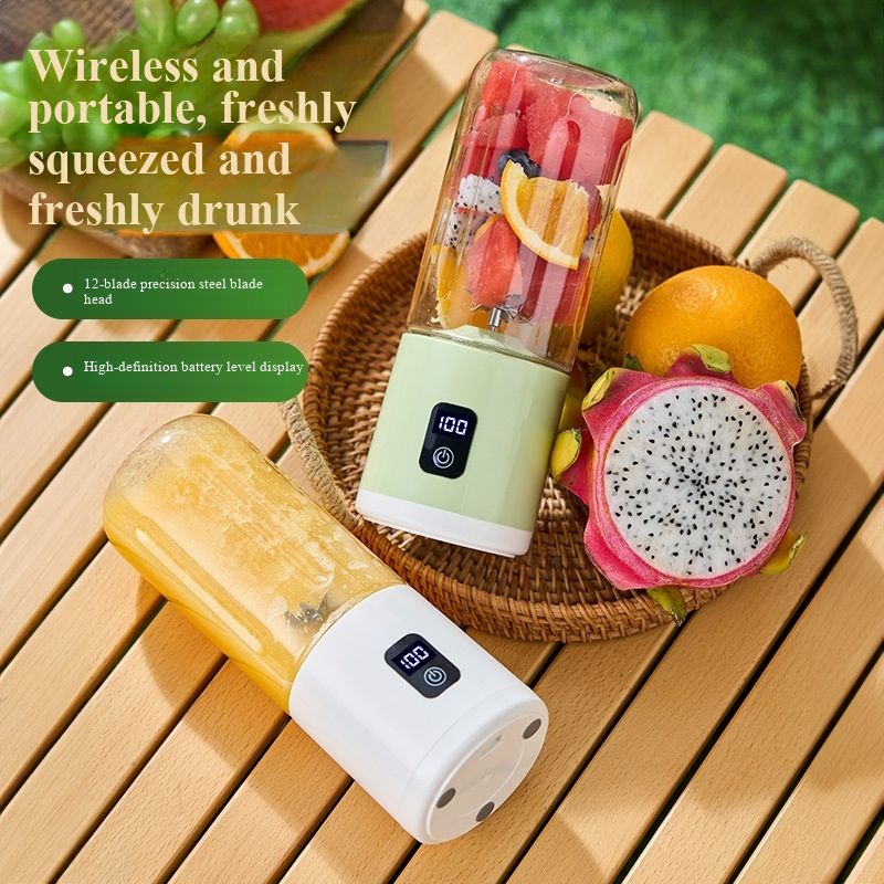 500ML Large Capacity Wireless Portable Juicing Cup, HD LED Digital Display, New Home Fruit Juicer Machine