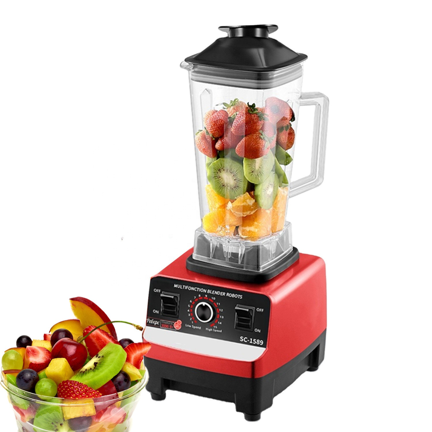 SC-1589 2L 4500W Blender Ice Smoothies Fruit Food Processor Powerful Heavy Juicer 3HP Mixer Professional Commercial Grade Blenders