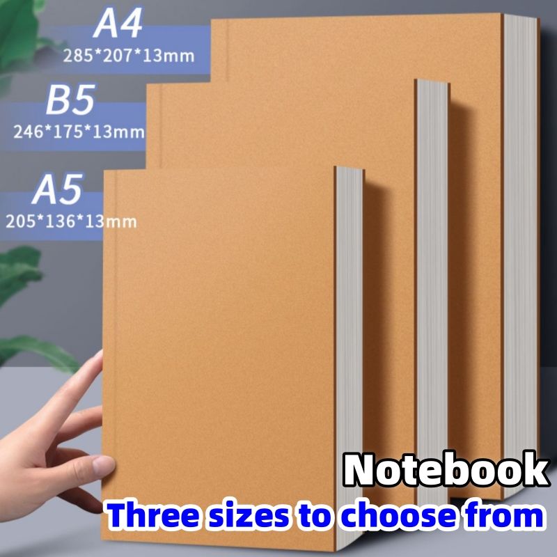 Notebook Horizontal notebook, blank notebook, grid notebook CRRSHOP Thick notebook Three sizes to choose from free shipping