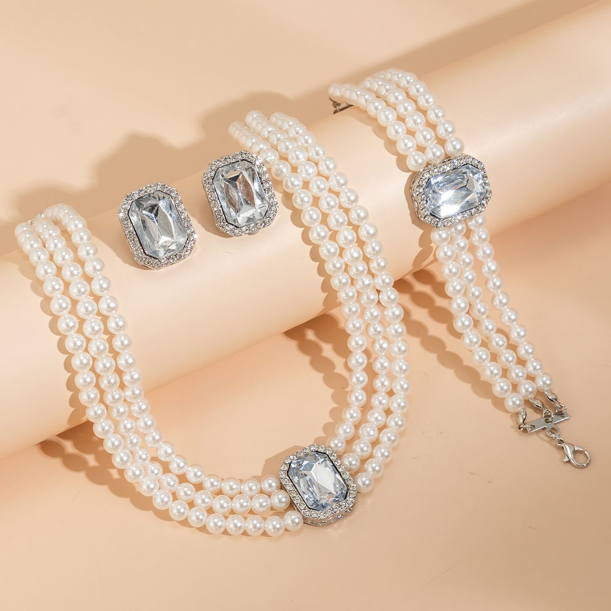 Light luxury high-end pearl necklace set, Christmas gift, friend gift