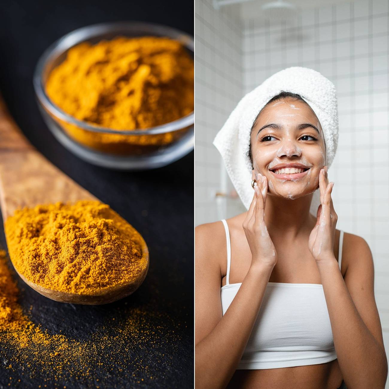 Turmeric facial cleanser oil control cleansing moisturizing brightening fading acne marks exfoliating skin tone cleansing mousse turmeric soap skin care set