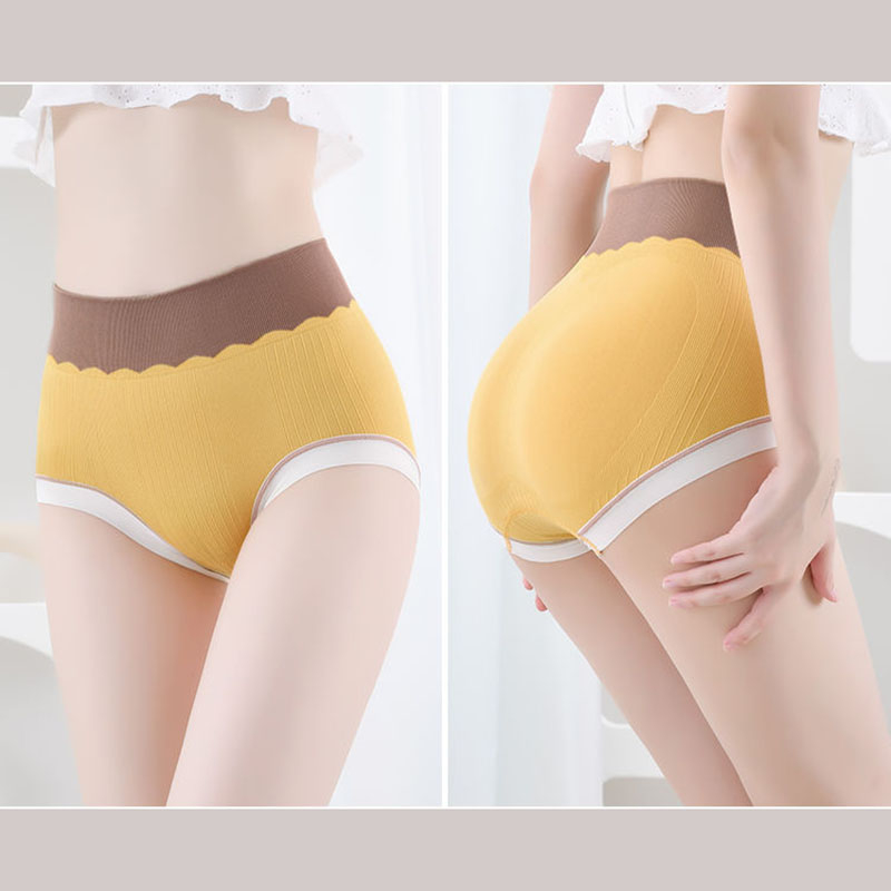JT 032# women's cotton panties mid-rise tummy shorts girls' hip briefs antibacterial bottom design 3pcs set