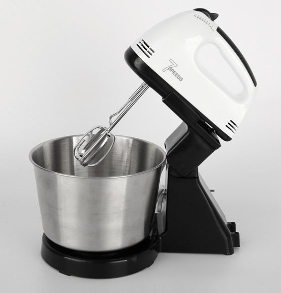 350W Stand Electric Egg Beater Kitchen Electric Cake Food Stand Mixer Hand Blender Machines With Stainless Steel Bowl