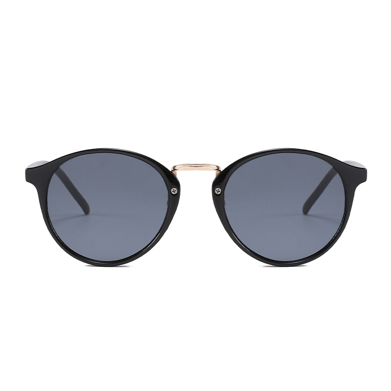 6742 Retro Round Sunglasses Women Men Transparent Green Frame Circle Lens Fashion Sun Glasses Shades Female