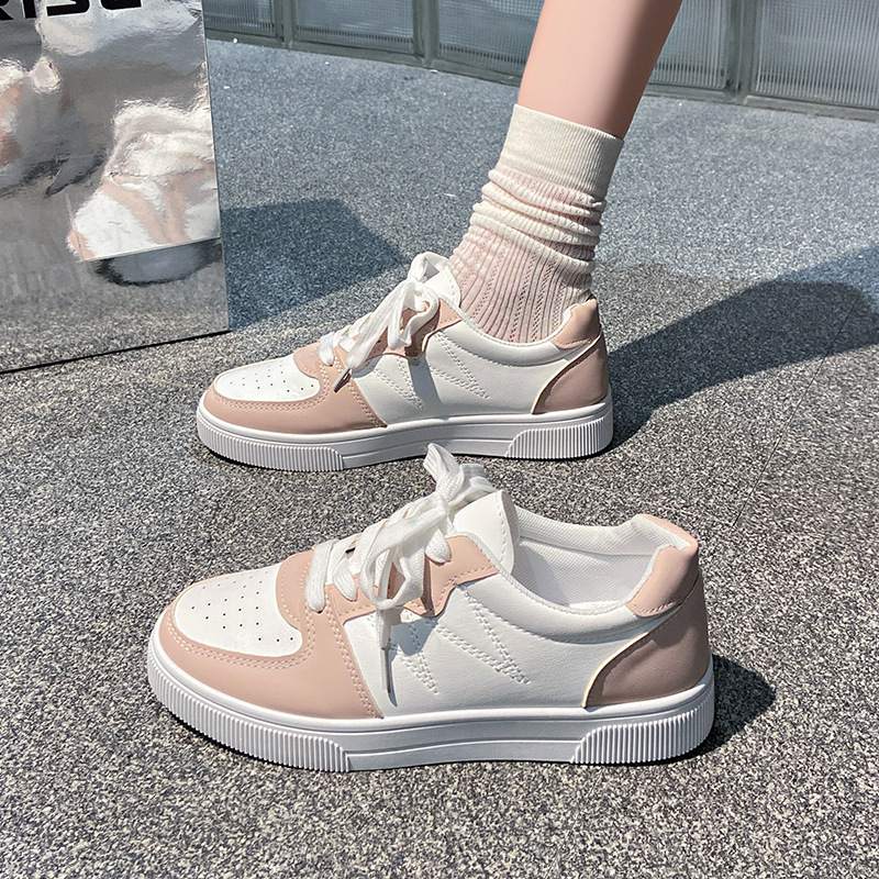 Little white shoes women 2025 spring new ins street fashion shoes shallow mouth breathable Korean version of student leisure sports shoes