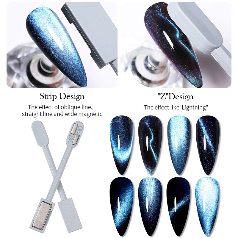55164 1 Pc Silicone Magnet Stick Strong Effect Magetic Board For 9D Magnetic UV Gel Polish 3D Line Strip Multi-function Nail Tools