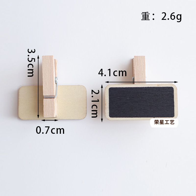 Mini chalkboard clip wooden display price tag sticky note clip mini photo clip small chalkboard