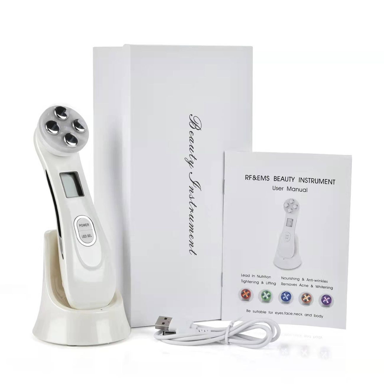 Microcurrent infusion instrument, electroporation, anti-wrinkle, photorejuvenation, lifting and firming beauty instrument gift
