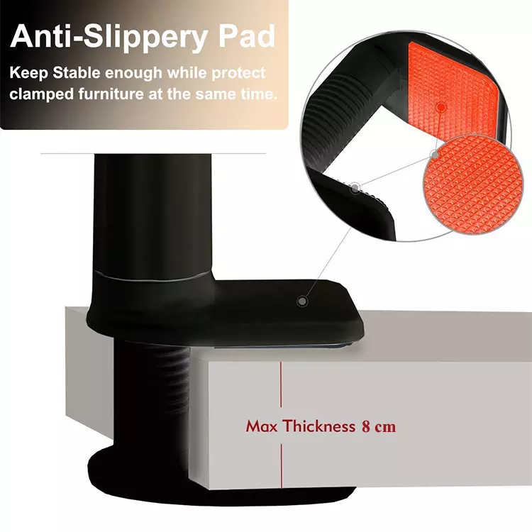 Cell Phone Holder Bed, Aluminum Alloy Adjustable Desktop Lazy Bracket, Universal Mobile Phone Clip Stand, Flexible Long Arm Rotating Mount for Bed, Office, Kitchen, iPhone, pad, Watching Movies