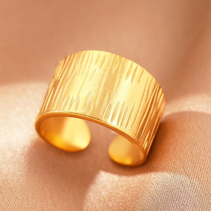 Stainless steel, geometric opening ring, popular, wide face ring，Earring CRRSHOP free shipping