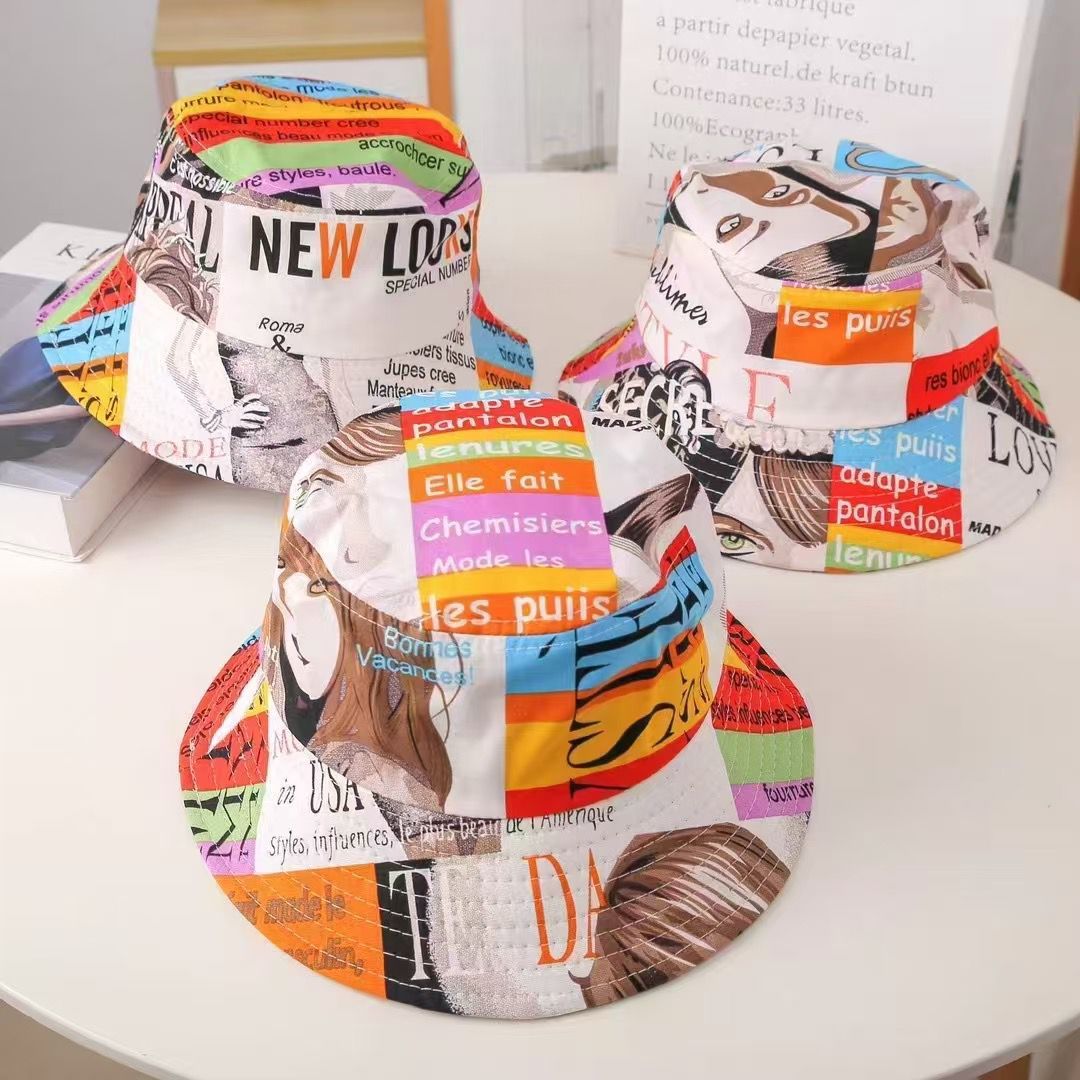 Colorful Cotton Fashion Design Full Printed Bucket Hats