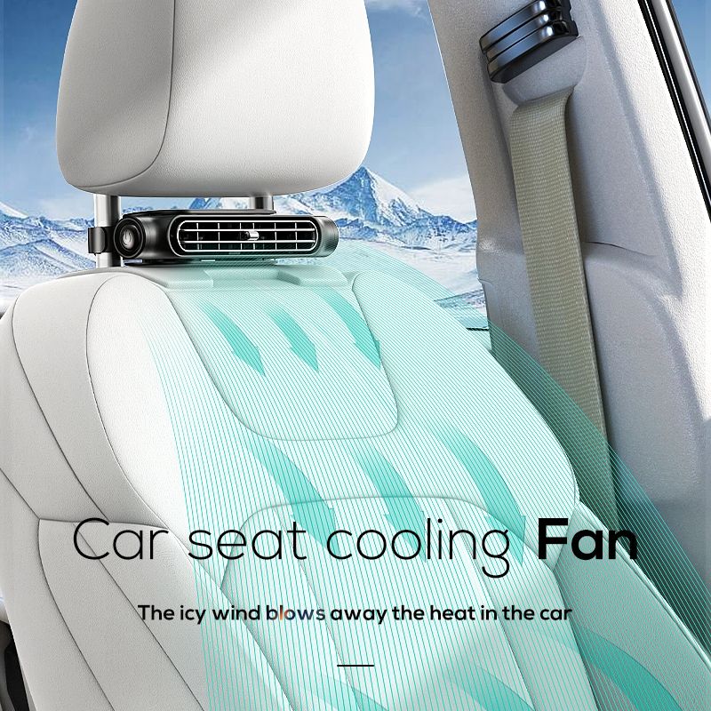 USB car seat fan turbo high wind USB plug car rear headrest car fan