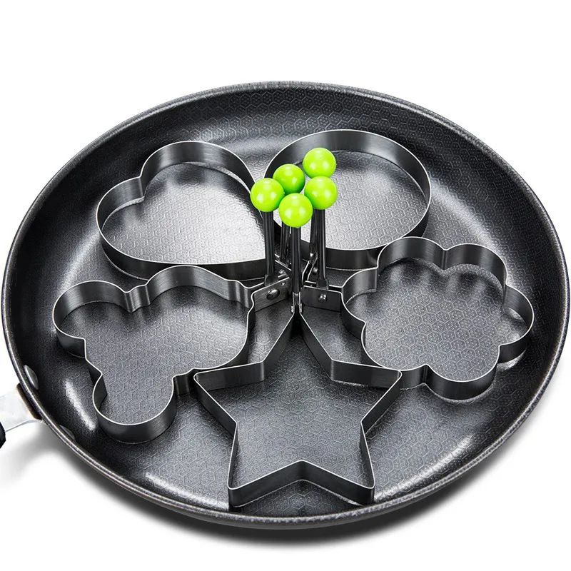 Stainless Steel Fried Egg Mold, Non-Stick DIY Egg Shaper, Egg Cooking Ring for Breakfast Pancake, Kitchen Gadget