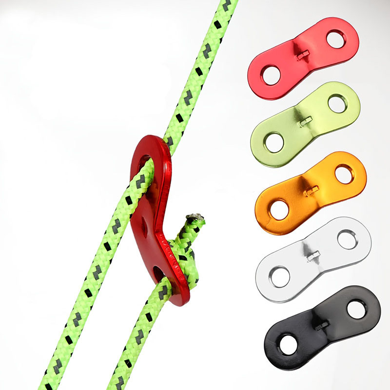 5pcs Aluminum Alloy Cord Adjuster Rope Tent Tensioner Wind Rope Buckles Outdoor Camping Accessories Canopy Hiking Backpacking