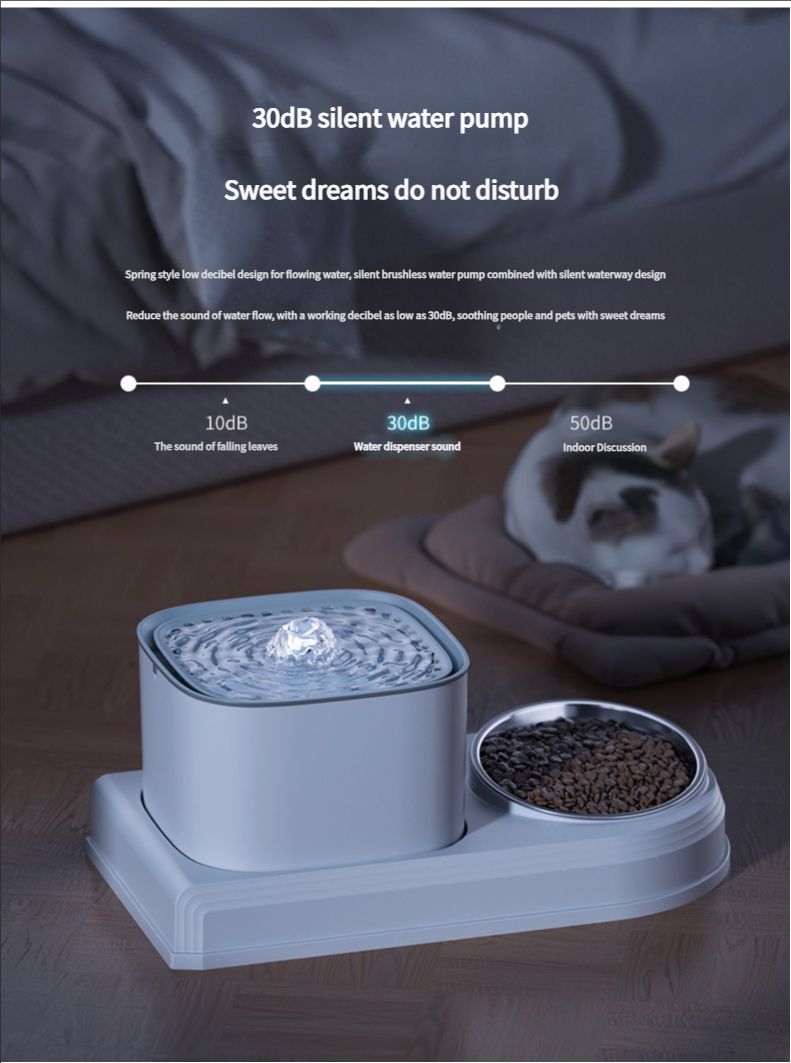Cat bowl automatic drinking water feeder all-in-one pet bowl cat food utensil cat food bowl dog bowl pet supplies