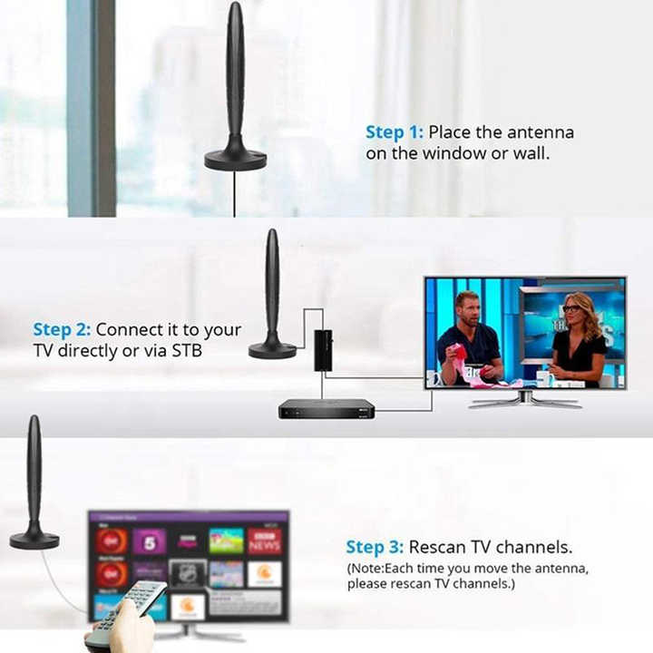 AUNONT New non-magnetic vertical high-definition digital TV antenna for indoor and outdoor use ground wave HDTV antenna